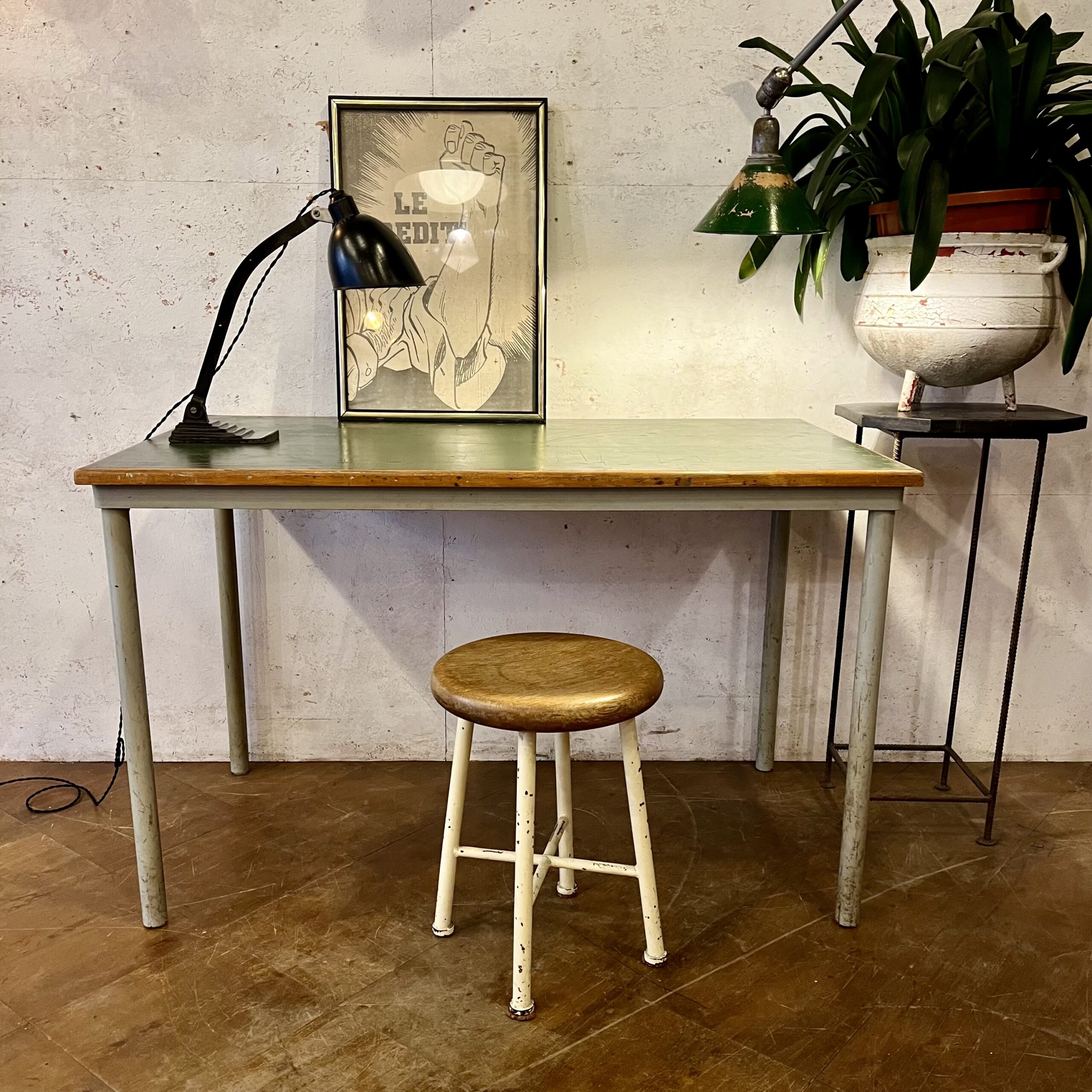 Modernist school desk / table from the fifties 50's