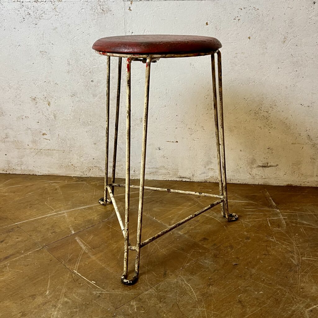 Vintage Tomado Stool by Jan van der Togt – Industrial Wooden & Metal Seat